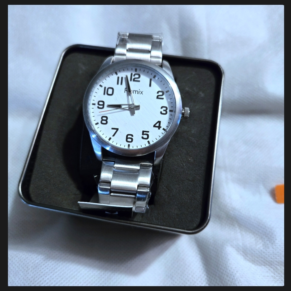 Remix Silver Watch with White Dial - Picture 5 of 5